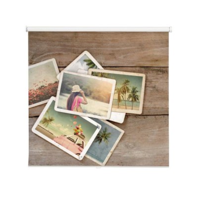 letni-album-fotograficzny-na-stol-z-drewna-natychmiastowe-zdjecie-kamery-polaroid-vintage-i-retro-style