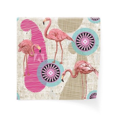 z-flamingami-na-geometrycznym-tle-utrzymanym-w-stylu-retro