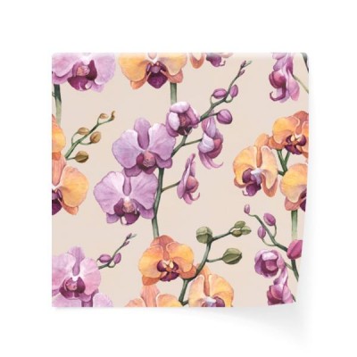 vintage-wzor-z-akwarela-kwiaty-orchidei