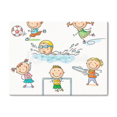ilustracje-dzieci-w-roznych-dziedzinach-sportowych