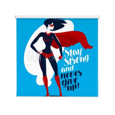 supergirl-stoi-superbohater-badz-silny-i-nigdy-sie-nie-poddawaj-motywujac-cytat-ilustracja-wektorowa-napis
