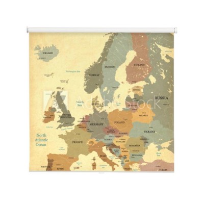 polityczna-mapa-europy-vintage