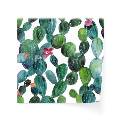 akwarela-kaktus-tropikalny-ogrod-wzor