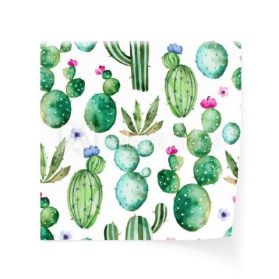 recznie-malowane-akwarelowe-kaktusy-i-fioletowe-kwiaty