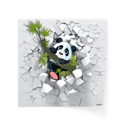 panda-niszczy-sciane-3d