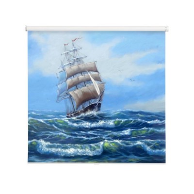 statek-obrazy-olejne-na-morzu-sztuka