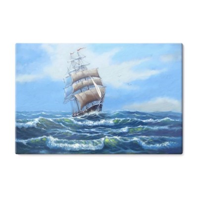 statek-obrazy-olejne-na-morzu-sztuka