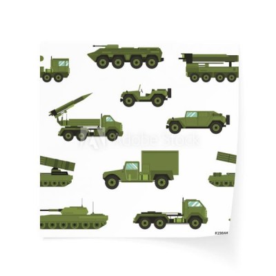 bezszwowy-wzor-z-wojskowym-transportem-na-bialym-tle-zbiornik-artyleryjski-ciagnik-podskakuje-system-rakietowy-tlo-z-poja