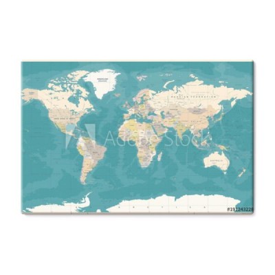 vintage-polityczny-topograficzny-kolorowy-mapa-swiata-wektor