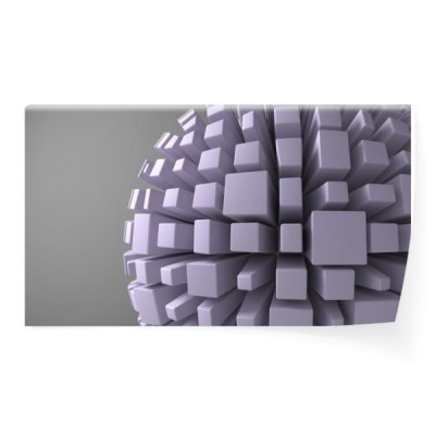 3d-rendering-abstrakcjonistyczna-sfera-z-szescianu-zblizeniem