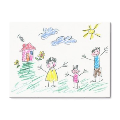 rysunek-wykonany-przez-dziecko-szczesliwa-rodzina-na-wsi