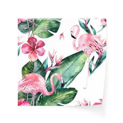 tropikalny-bezszwowe-kwiatowy-lato-wzor-tla-z-lisci-tropikalnej-palmy-rozowy-ptak-flamingo-egzotyczny-hibiskus-idealny-do
