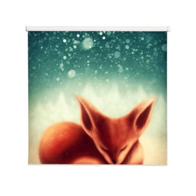 fox-dosypianie-w-zima-lesie