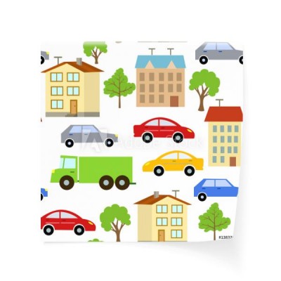 wzor-z-elementami-ulic-miasta-samochody-domy-i-drzewa