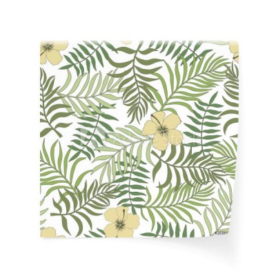 tropikalny-tlo-z-lisci-palmowych-i-kwiatow-kwiatowy-wzor-ilustracja-wektorowa-lato
