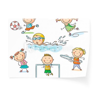 ilustracje-dzieci-w-roznych-dziedzinach-sportowych