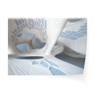 abstrakta-betonowy-i-drewniany-parametryczny-wnetrze-z-okno-3d-ilustracja-i-rendering