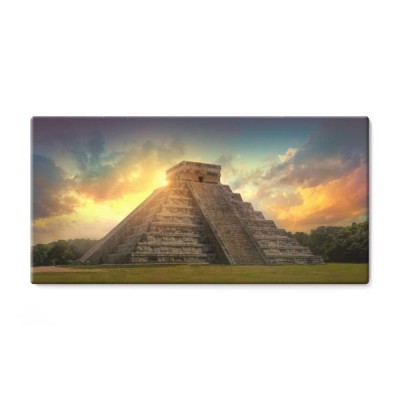 meksyk-chichen-itza-yucatn-piramida-majow-z-kukulcan-el-castillo-o-zachodzie-slonca
