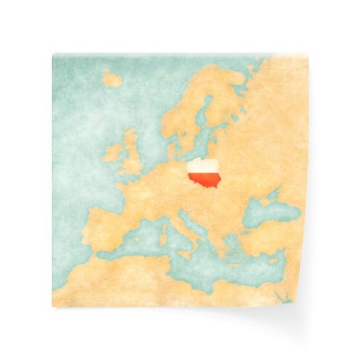 mapa-europy-polska-vintage-series
