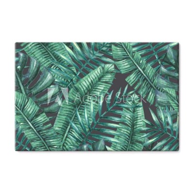 akwarela-tropikalny-lisci-palmowych-wzor-ilustracji-wektorowych