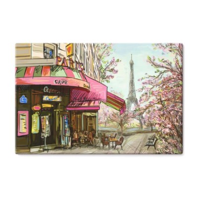 ulica-w-paryzu-ilustracyjny-pojecie